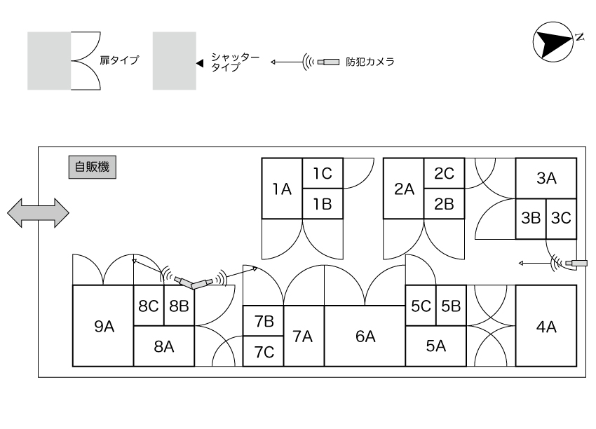 No.096 猪高台コンテナ 間取り図